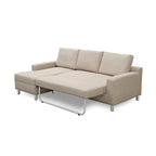 US Pride Furniture Hampton Ecksofa mit Schlaffunktion, Leinen, linke Seite