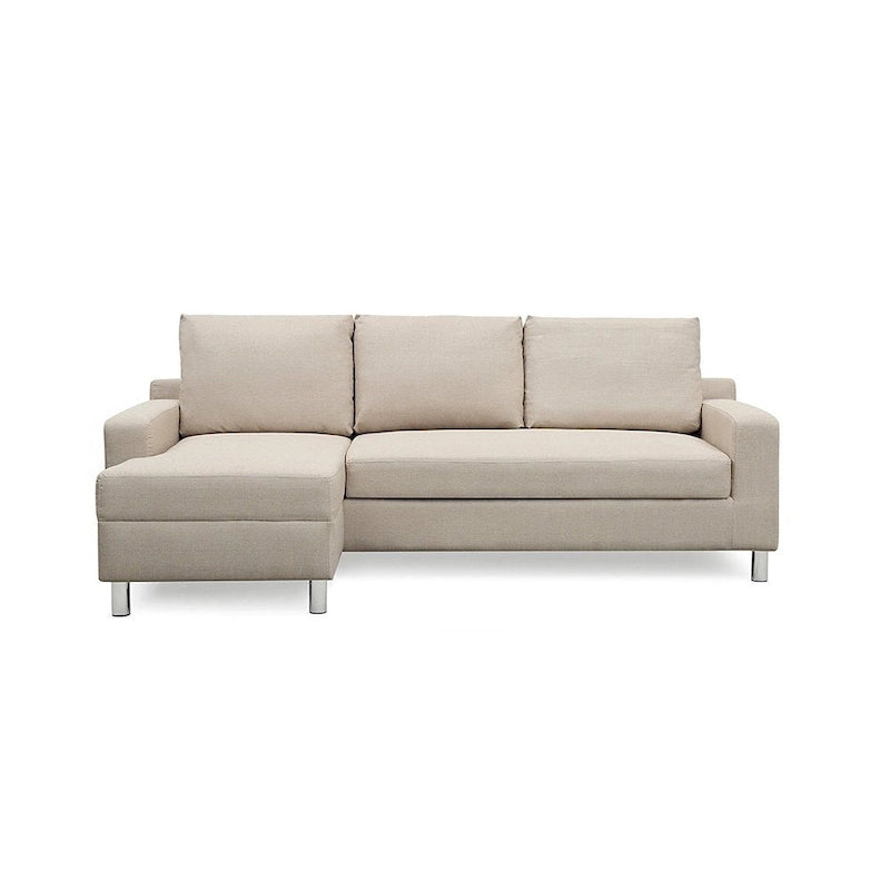 US Pride Furniture Hampton Ecksofa mit Schlaffunktion, Leinen, linke Seite