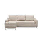 US Pride Furniture Hampton Ecksofa mit Schlaffunktion, Leinen, linke Seite