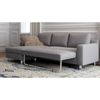 US Pride Furniture Hampton Ecksofa mit Schlaffunktion, Leinen, linke Seite