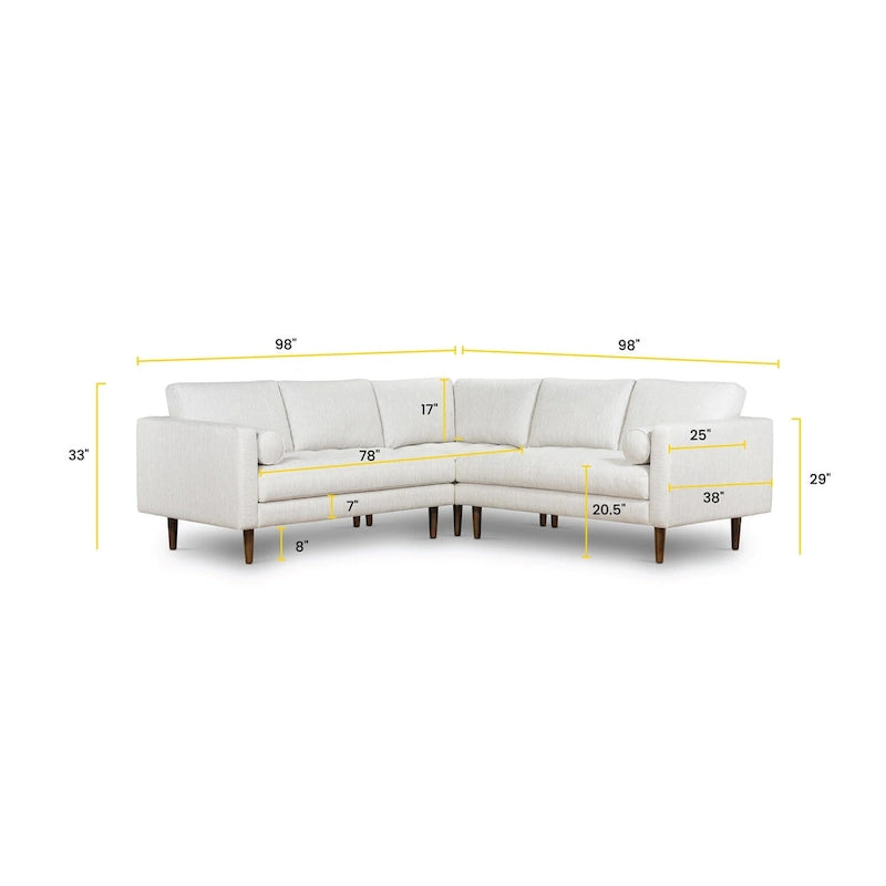 Poly & Bark Napa Ecksofa Stoff 98