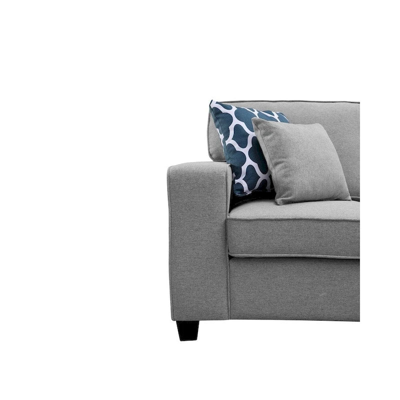 7-teiliges modulares L-förmiges Ecksofa mit Ottoman