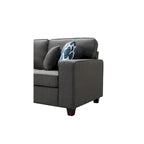 7-teiliges modulares L-förmiges Ecksofa mit Ottoman