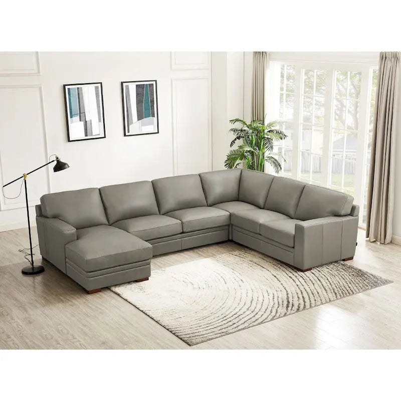Hydeline Dillon Ecksofa aus echtem Leder, linksseitig, mit Recamiere