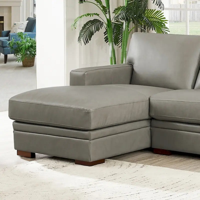 Hydeline Dillon Ecksofa aus echtem Leder, linksseitig, mit Recamiere