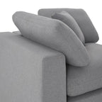 Anka Grau Leinen Daunengefüllt Gesteppt 7-Sitzer Ecksofa von iNSPIRE Q Modern