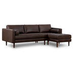 Poly & Bark Napa 104.5 Ecksofa, rechtsseitig – italienisches Echtleder, vollnarbig