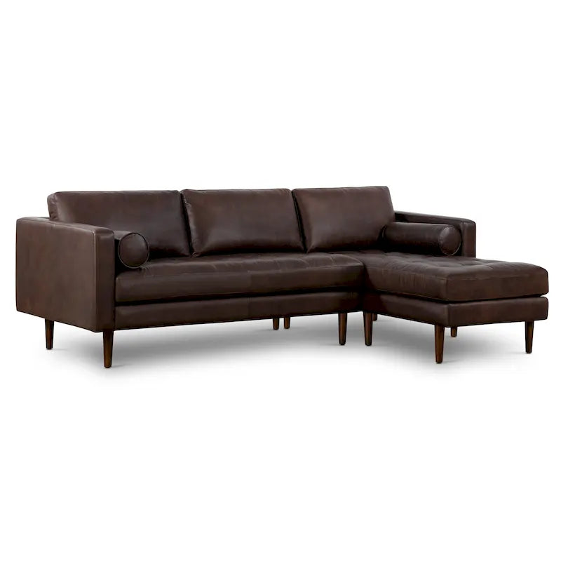 Poly & Bark Napa 104.5 Ecksofa, rechtsseitig – italienisches Echtleder, vollnarbig