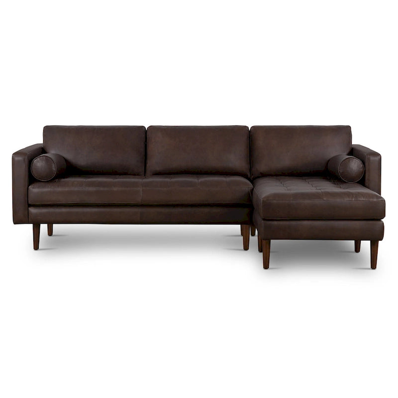 Poly & Bark Napa 104.5 Ecksofa, rechtsseitig – italienisches Echtleder, vollnarbig