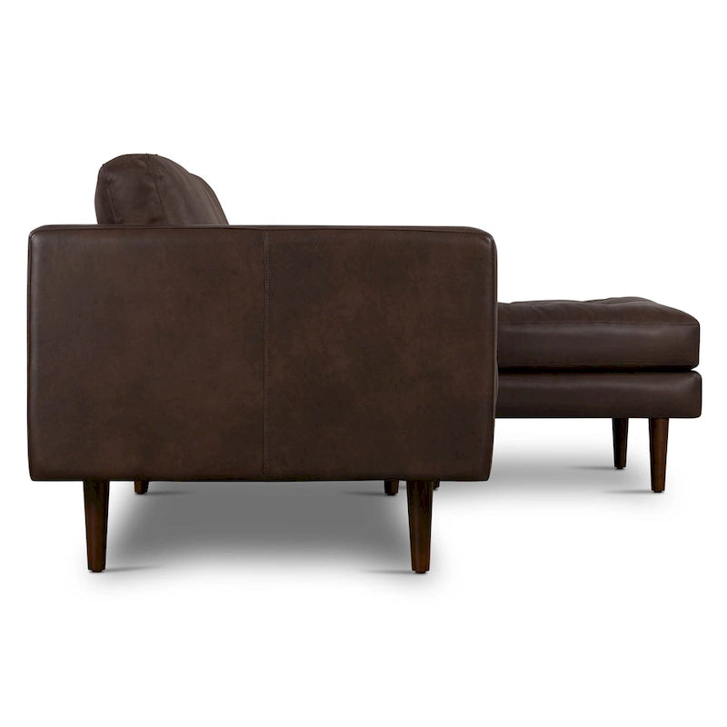 Poly & Bark Napa 104.5 Ecksofa, rechtsseitig – italienisches Echtleder, vollnarbig