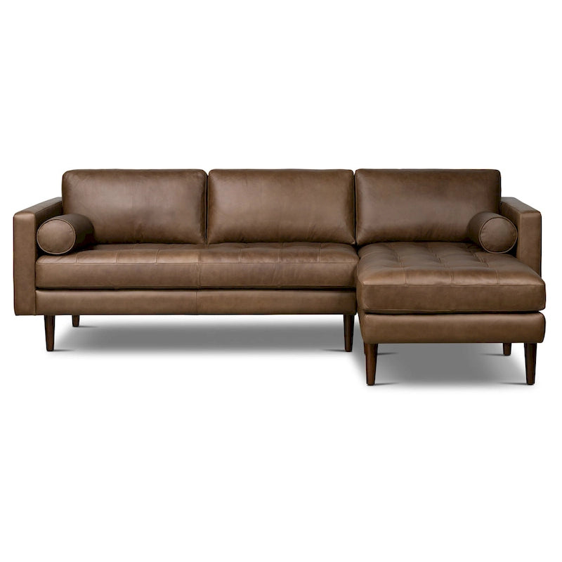 Poly & Bark Napa 104.5 Ecksofa, rechtsseitig – italienisches Echtleder, vollnarbig