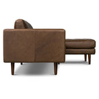 Poly & Bark Napa 104.5 Ecksofa, rechtsseitig – italienisches Echtleder, vollnarbig