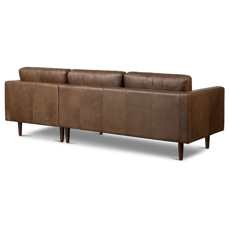 Poly & Bark Napa 104.5 Ecksofa, rechtsseitig – italienisches Echtleder, vollnarbig