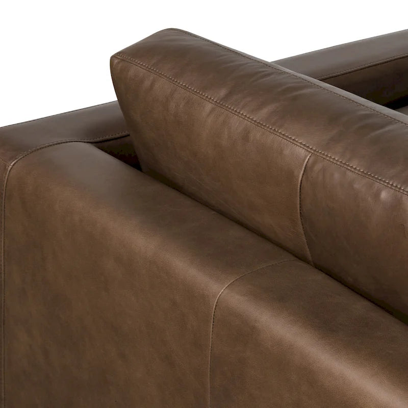 Poly & Bark Napa 104.5 Ecksofa, rechtsseitig – italienisches Echtleder, vollnarbig