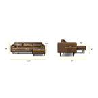 Poly & Bark Napa 104.5 Ecksofa, rechtsseitig – italienisches Echtleder, vollnarbig