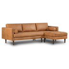 Poly & Bark Napa 104.5 Ecksofa, rechtsseitig – italienisches Echtleder, vollnarbig