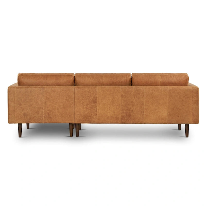 Poly & Bark Napa 104.5 Ecksofa, rechtsseitig – italienisches Echtleder, vollnarbig