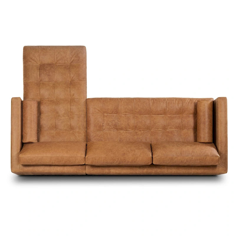 Poly & Bark Napa 104.5 Ecksofa, rechtsseitig – italienisches Echtleder, vollnarbig