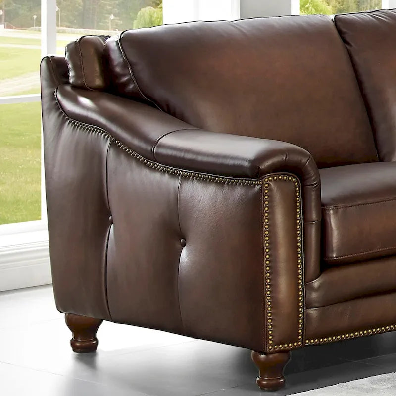 Hydeline Belfast Ecksofa aus Top-Grain-Leder - L-Teil