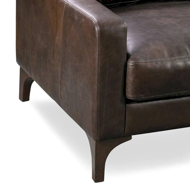Poly & Bark Sorrento Sofa - Vollnarbiges echtes italienisches Leder