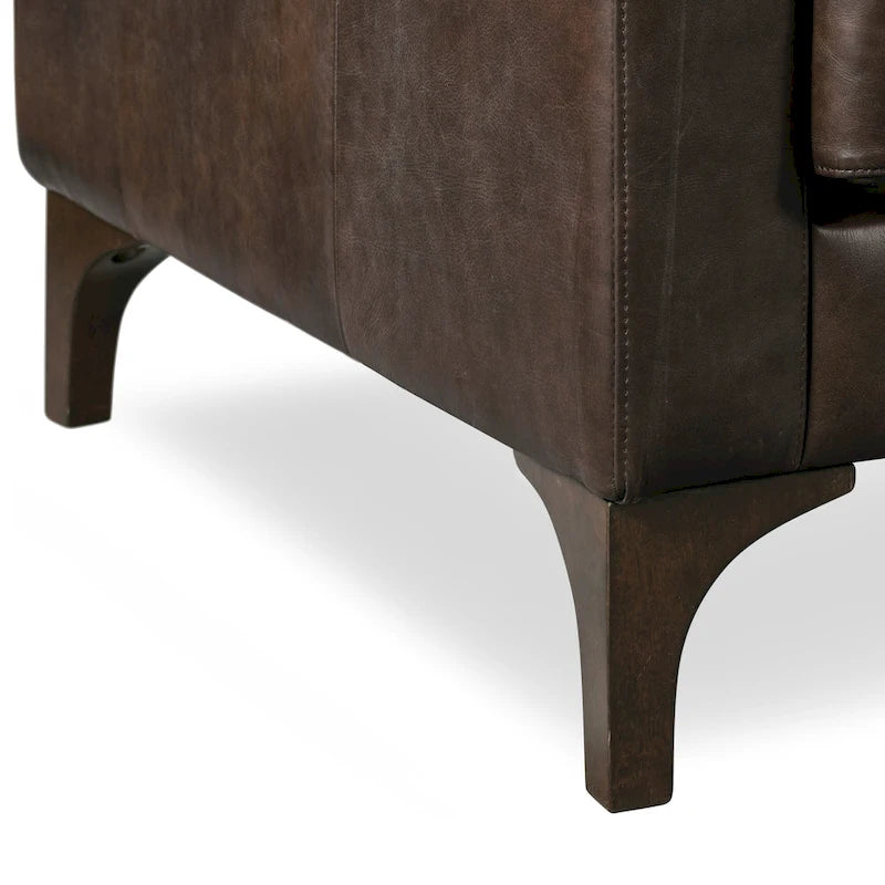 Poly & Bark Sorrento Sofa - Vollnarbiges echtes italienisches Leder