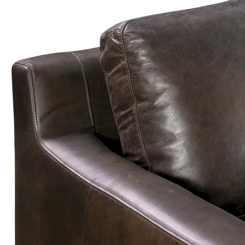 Poly & Bark Sorrento Sofa - Vollnarbiges echtes italienisches Leder