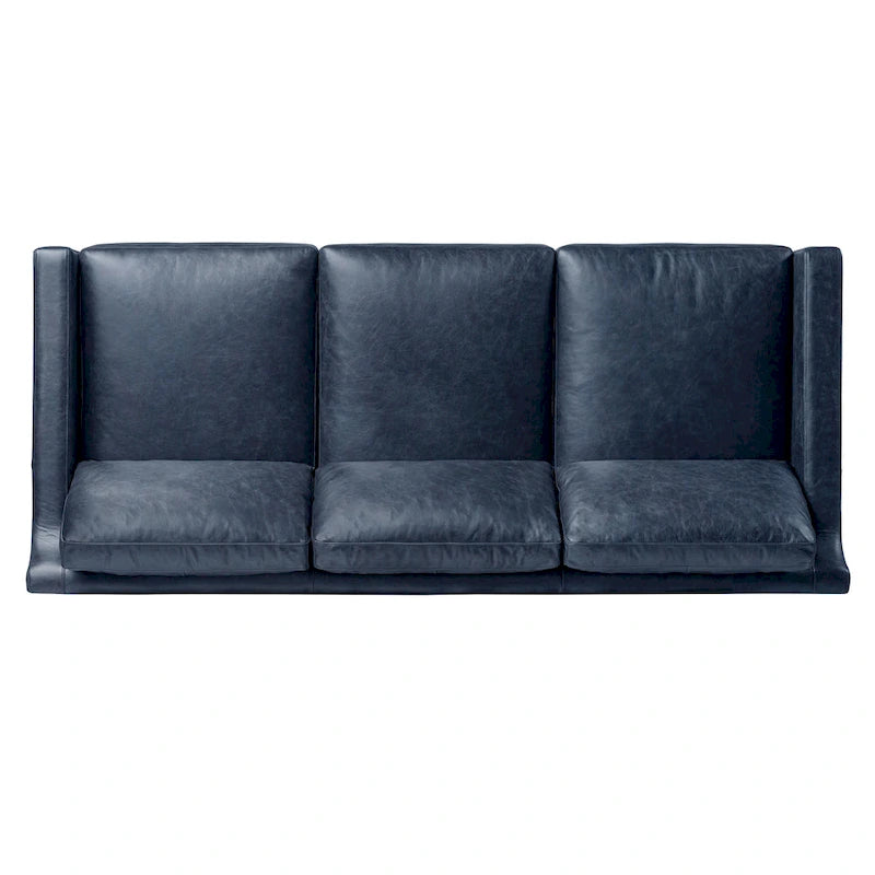 Poly & Bark Sorrento Sofa - Vollnarbiges echtes italienisches Leder