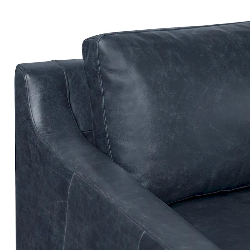 Poly & Bark Sorrento Sofa - Vollnarbiges echtes italienisches Leder
