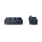 Poly & Bark Sorrento Sofa - Vollnarbiges echtes italienisches Leder