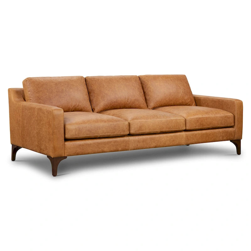 Poly & Bark Sorrento Sofa - Vollnarbiges echtes italienisches Leder