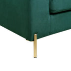 Modernes Glam L-förmiges Samt-Ecksofa-Set Sofa-Couch für das Wohnzimmer