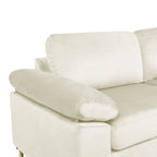 Modernes Glam L-förmiges Samt-Ecksofa-Set Sofa-Couch für das Wohnzimmer