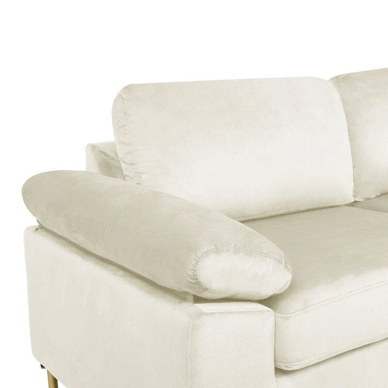Modernes Glam L-förmiges Samt-Ecksofa-Set Sofa-Couch für das Wohnzimmer