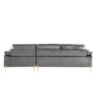 Modernes Glam L-förmiges Samt-Ecksofa-Set Sofa-Couch für das Wohnzimmer