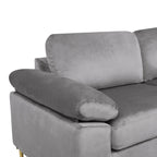 Modernes Glam L-förmiges Samt-Ecksofa-Set Sofa-Couch für das Wohnzimmer