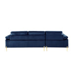 Modernes Glam L-förmiges Samt-Ecksofa-Set Sofa-Couch für das Wohnzimmer