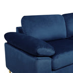 Modernes Glam L-förmiges Samt-Ecksofa-Set Sofa-Couch für das Wohnzimmer