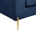 Modernes Glam L-förmiges Samt-Ecksofa-Set Sofa-Couch für das Wohnzimmer