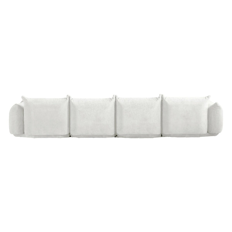 130 U-förmiges Sektionalsofa, minimalistisches Chenille-Modulsofa, 6-Sitzer mit wendbarer Chaiselongue und Ottomane
