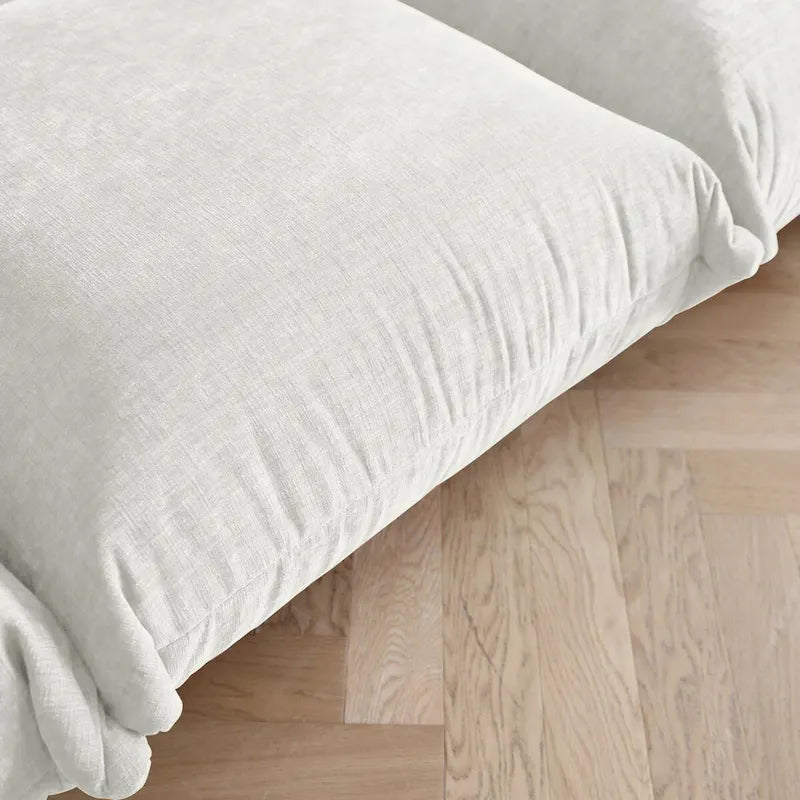 130 U-förmiges Sektionalsofa, minimalistisches Chenille-Modulsofa, 6-Sitzer mit wendbarer Chaiselongue und Ottomane