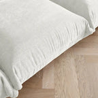 130 U-förmiges Sektionalsofa, minimalistisches Chenille-Modulsofa, 6-Sitzer mit wendbarer Chaiselongue und Ottomane