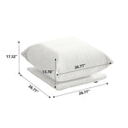 130 U-förmiges Sektionalsofa, minimalistisches Chenille-Modulsofa, 6-Sitzer mit wendbarer Chaiselongue und Ottomane