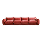 130 U-förmiges Sektionalsofa, minimalistisches Chenille-Modulsofa, 6-Sitzer mit wendbarer Chaiselongue und Ottomane