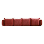 130 U-förmiges Sektionalsofa, minimalistisches Chenille-Modulsofa, 6-Sitzer mit wendbarer Chaiselongue und Ottomane