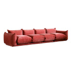 130 U-förmiges Sektionalsofa, minimalistisches Chenille-Modulsofa, 6-Sitzer mit wendbarer Chaiselongue und Ottomane