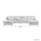156 Cabrio Modulare Sektionalsofa, Modernes U-förmiges minimalistisches Sofas mit Kissen