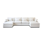 156 Cabrio Modulare Sektionalsofa, Modernes U-förmiges minimalistisches Sofas mit Kissen