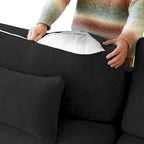 156 Cabrio Modulare Sektionalsofa, Modernes U-förmiges minimalistisches Sofas mit Kissen