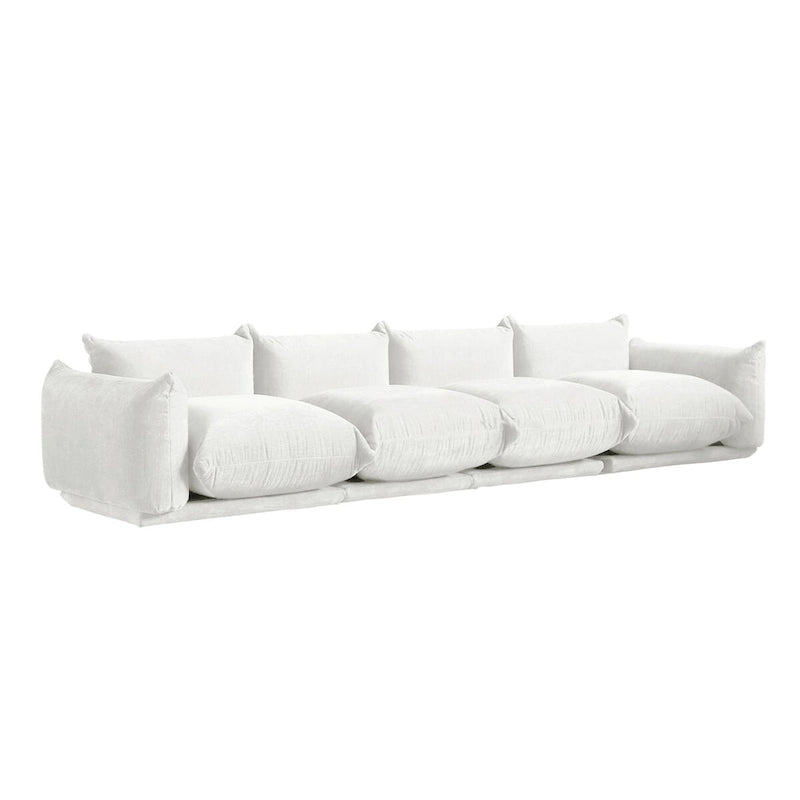 Modernes modulares Ecksofa mit Chenille-Stoffbezug für das Wohnzimmer-Set mit 2 Hockern