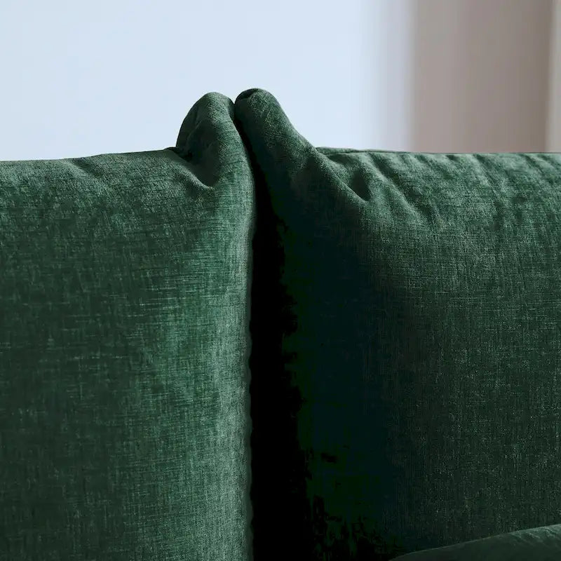 Modernes modulares Ecksofa mit Chenille-Stoffbezug für das Wohnzimmer-Set mit 2 Hockern